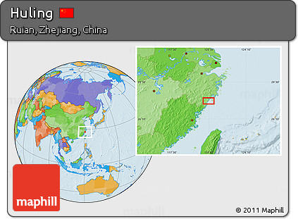 Political Location Map of Huling