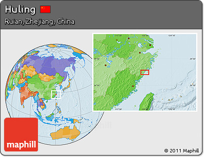 Political Location Map of Huling