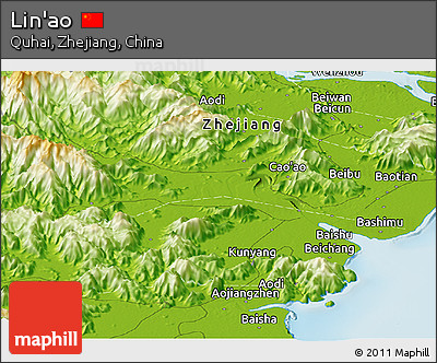 Physical Panoramic Map of Lin'ao
