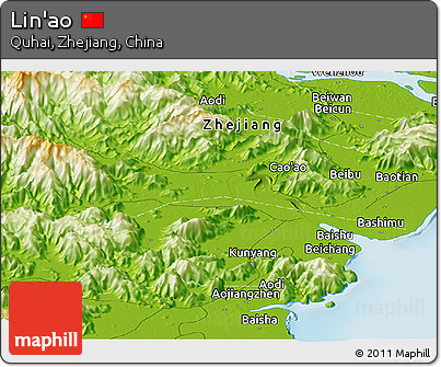 Physical Panoramic Map of Lin'ao