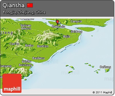 Physical Panoramic Map of Qiansha