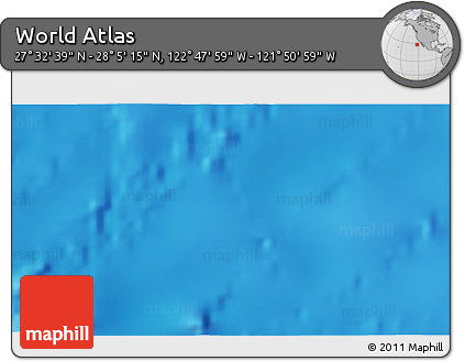 Physical 3D Map of the Area around 27° 48' 57" N, 122° 19' 29" W