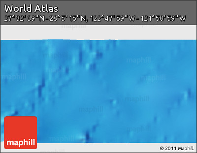 Physical 3D Map of the Area around 27° 48' 57" N, 122° 19' 29" W