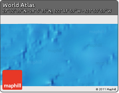 Physical 3D Map of the Area around 27° 48' 57" N, 122° 19' 29" W
