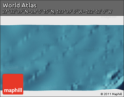 Satellite 3D Map of the Area around 27° 48' 57" N, 123° 10' 30" W