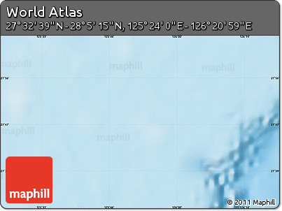 Shaded Relief Map of the Area around 27° 48' 57" N, 125° 52' 30" E