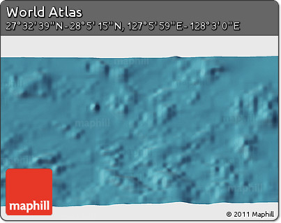Satellite 3D Map of the Area around 27° 48' 57" N, 127° 34' 30" E