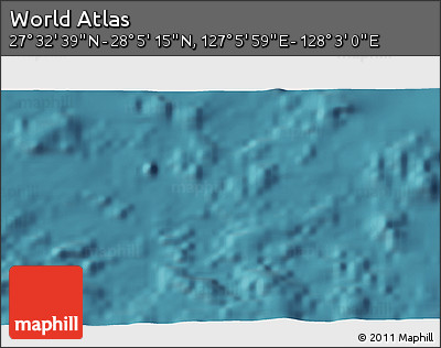 Satellite 3D Map of the Area around 27° 48' 57" N, 127° 34' 30" E