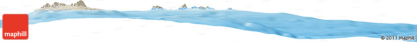 Shaded Relief Horizon Map of the Area around 27° 48' 57" N, 129° 16' 30" E