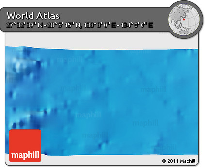 Physical 3D Map of the Area around 27° 48' 57" N, 133° 31' 30" E