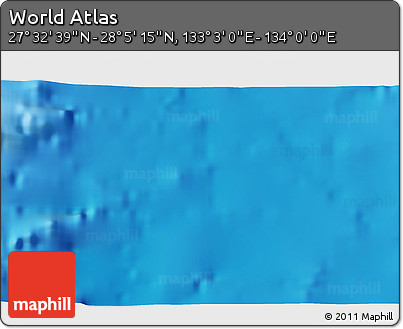 Physical 3D Map of the Area around 27° 48' 57" N, 133° 31' 30" E