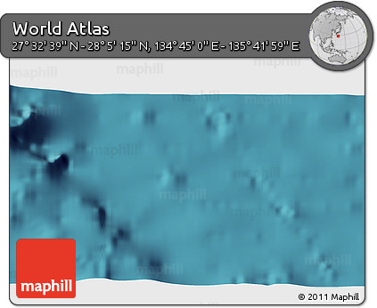 Satellite 3D Map of the Area around 27° 48' 57" N, 135° 13' 29" E