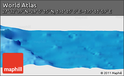 Physical Panoramic Map of the Area around 27° 48' 57" N, 135° 13' 29" E