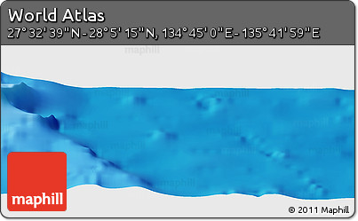 Physical Panoramic Map of the Area around 27° 48' 57" N, 135° 13' 29" E