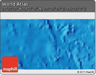 Physical 3D Map of the Area around 27° 48' 57" N, 136° 4' 29" E