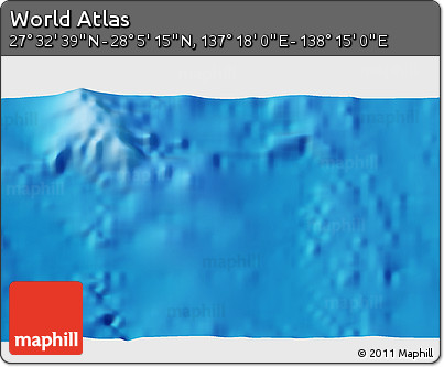 Physical 3D Map of the Area around 27° 48' 57" N, 137° 46' 30" E
