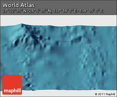 Satellite 3D Map of the Area around 27° 48' 57" N, 137° 46' 30" E