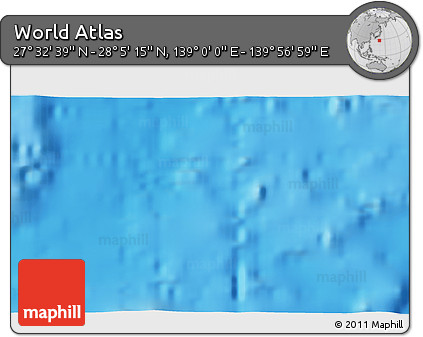 Physical 3D Map of the Area around 27° 48' 57" N, 139° 28' 29" E