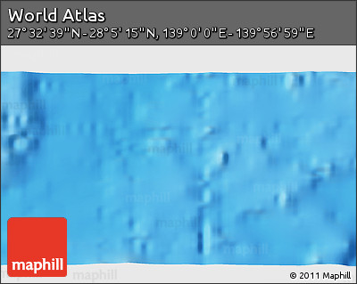 Physical 3D Map of the Area around 27° 48' 57" N, 139° 28' 29" E