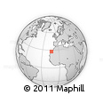 Outline Map of the Area around 27° 48' 57" N, 13° 31' 30" W, rectangular outline