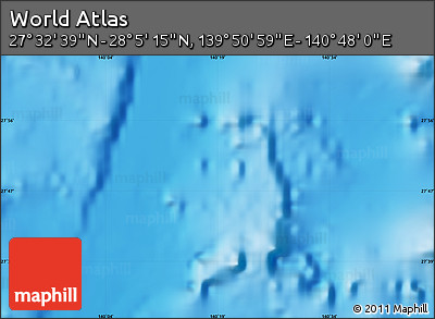 Physical Map of the Area around 27° 48' 57" N, 140° 19' 29" E