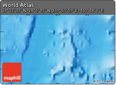 Physical Map of the Area around 27° 48' 57" N, 140° 19' 29" E