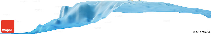 Shaded Relief Horizon Map of the Area around 27° 48' 57" N, 142° 1' 30" E