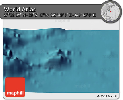 Satellite 3D Map of the Area around 27° 48' 57" N, 146° 16' 30" E