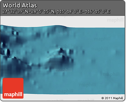 Satellite 3D Map of the Area around 27° 48' 57" N, 146° 16' 30" E