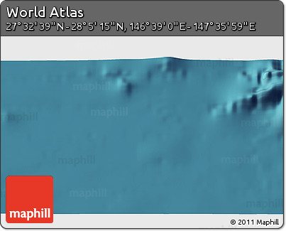Satellite 3D Map of the Area around 27° 48' 57" N, 147° 7' 30" E