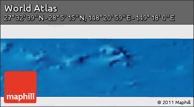 Physical Panoramic Map of the Area around 27° 48' 57" N, 148° 49' 29" E
