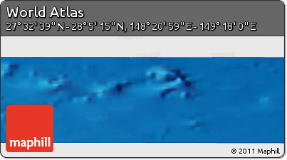 Physical Panoramic Map of the Area around 27° 48' 57" N, 148° 49' 29" E