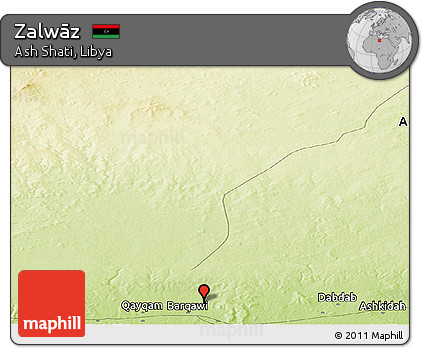 Physical Panoramic Map of Zalwāz