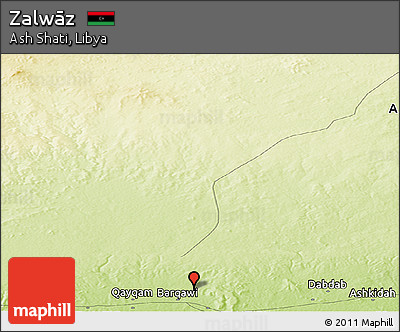 Physical Panoramic Map of Zalwāz