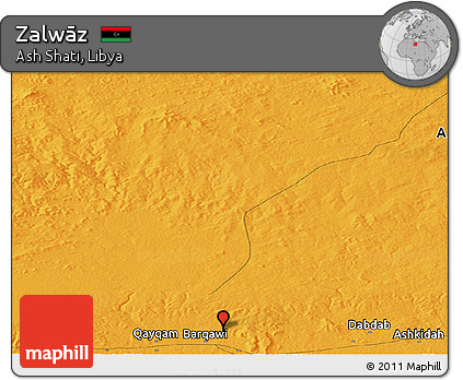 Political Panoramic Map of Zalwāz
