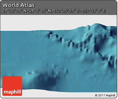 Satellite 3D Map of the Area around 27° 48' 57" N, 153° 4' 29" E