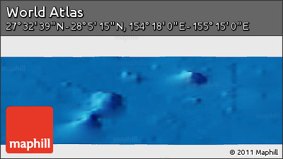 Physical Panoramic Map of the Area around 27° 48' 57" N, 154° 46' 30" E