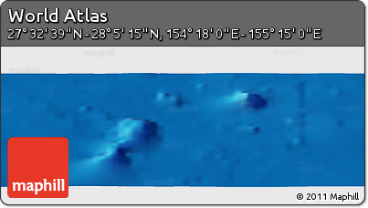 Physical Panoramic Map of the Area around 27° 48' 57" N, 154° 46' 30" E