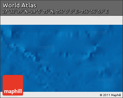 Physical 3D Map of the Area around 27° 48' 57" N, 156° 28' 29" E