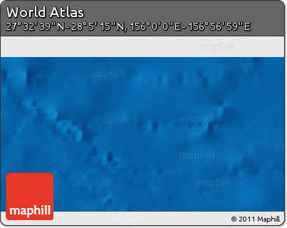 Physical 3D Map of the Area around 27° 48' 57" N, 156° 28' 29" E
