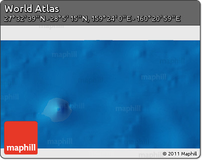 Physical 3D Map of the Area around 27° 48' 57" N, 159° 52' 30" E
