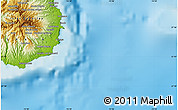 Physical Map of the area around 27° 48' 57" N, 15° 13' 29" W