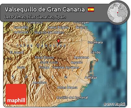 Satellite Map of Valsequillo De Gran Canaria
