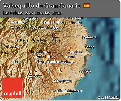 Satellite Map of Valsequillo De Gran Canaria