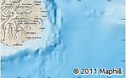 Shaded Relief Map of the area around 27° 48' 57" N, 15° 13' 29" W