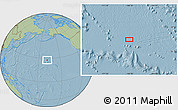 Savanna Style Location Map of the area around 27° 48' 57" N, 168° 13' 29" W, hill shading