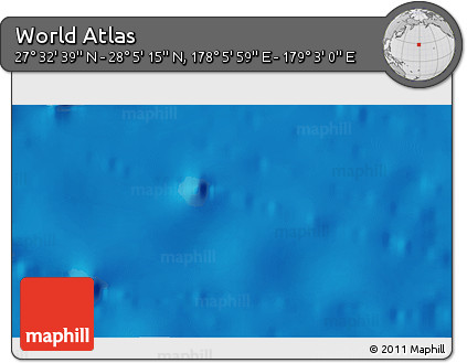 Physical 3D Map of the Area around 27° 48' 57" N, 178° 34' 29" E