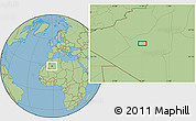 Savanna Style Location Map of the area around 27° 48' 57" N, 1° 37' 30" W