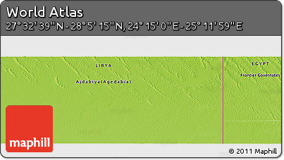 Physical Panoramic Map of the Area around 27° 48' 57" N, 24° 43' 30" E