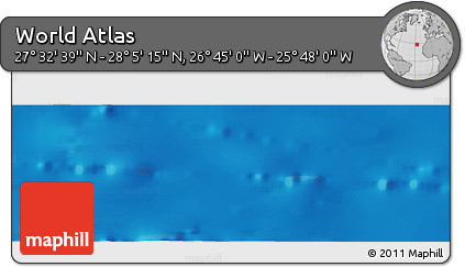Shaded Relief Panoramic Map of the Area around 27° 48' 57" N, 26° 16' 29" W